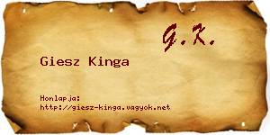 Giesz Kinga névjegykártya